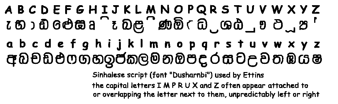 Font used by Ettins