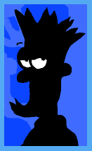 silhouette of man with spiky hair and curled beard